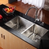 Кухонная мойка KRAUS KHU-102-33 с двумя чашами